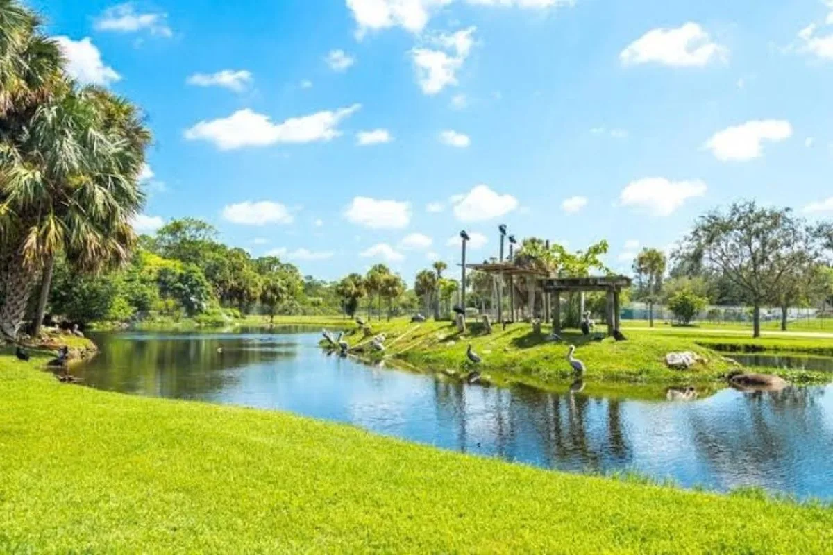 Public park entrance in West Park, FL