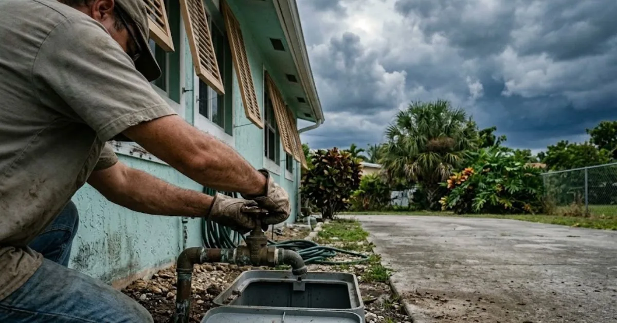 Preparing a Florida home's plumbing before a hurricane